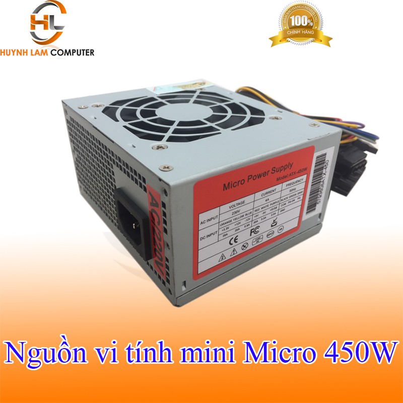 Nguồn máy tính mini Micro ATX-450W Fan 8cm  - Tin học An Phú phân phối
