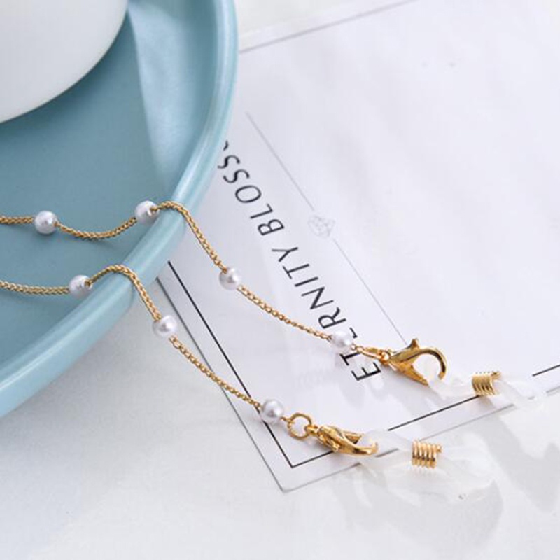 Dây Đeo Mắt Kính Đính Ngọc Trai Chống Thất Lạc Tiện Dụng