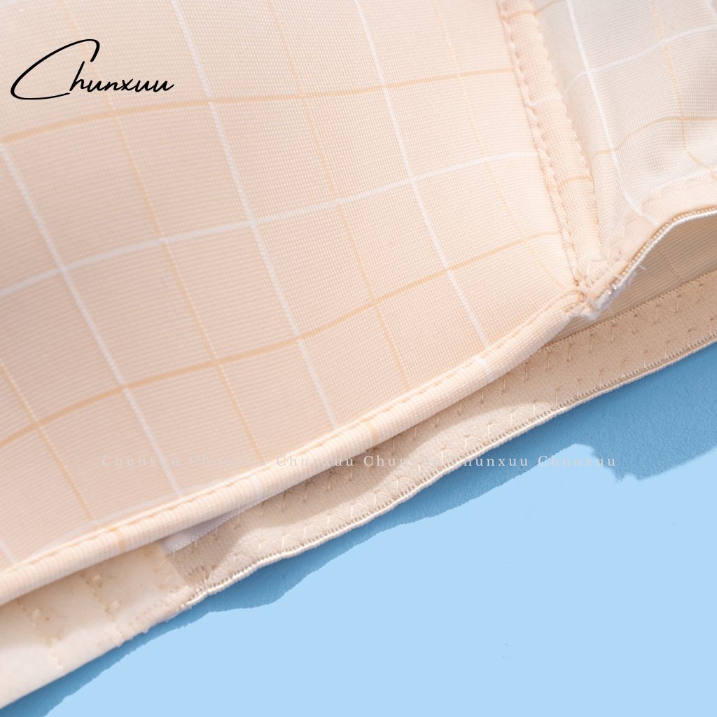 Áo ngực nữ kẻ caro trẻ trung thiết kế không gọng đệm mỏng nâng ngực nhẹ nhàng - CHUNXUU AV14