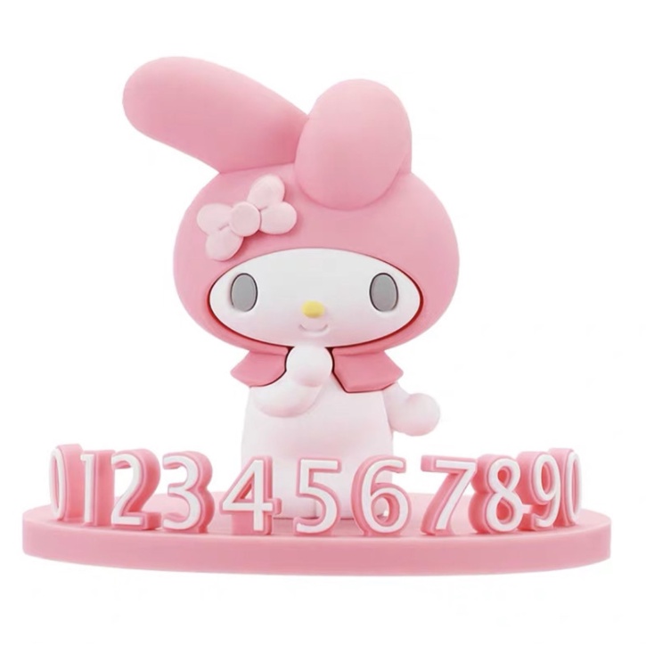 Bảng ghi số điện thoại đỗ xe tạm thời XIAODUOJIAJU hình Hello Kitty xinh xắn