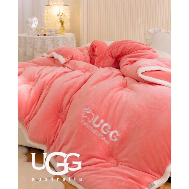 Chăn Lông Cừu UGG Australia_Chăn Đại Hàn Siêu Ấm_Hàng Nhập Khẩu Nguyên Tem Mác