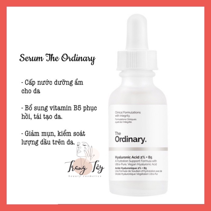 [Chính hãng 100%] SERUM THE ORDINARY HYALURONIC ACID 2% + B5 – Serum cấp nước và phục hồi