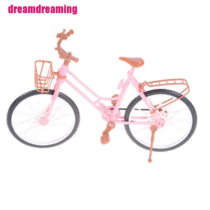 Mô Hình Xe Đạp Màu Hồng Xinh Xắn Cho Búp Bê