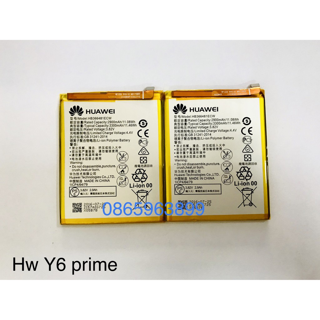 pin Huawei Y6 Prime 2018, Y7 Pro 2018, P10 Lite bảo hành 3 tháng