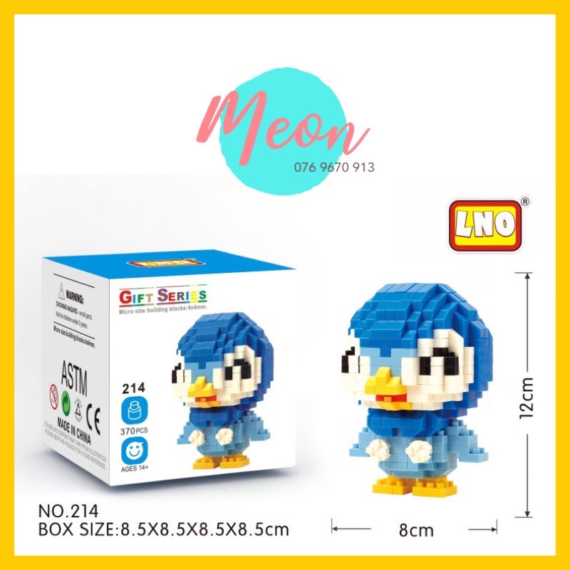 Mini Block | Đồ chơi xếp hình lego | - Mudkip (pokemon) -  221 pcs