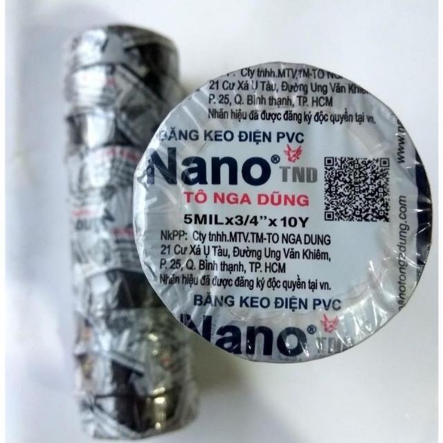 Băng keo điện Tô Nga Dũng - băng keo đen nano
