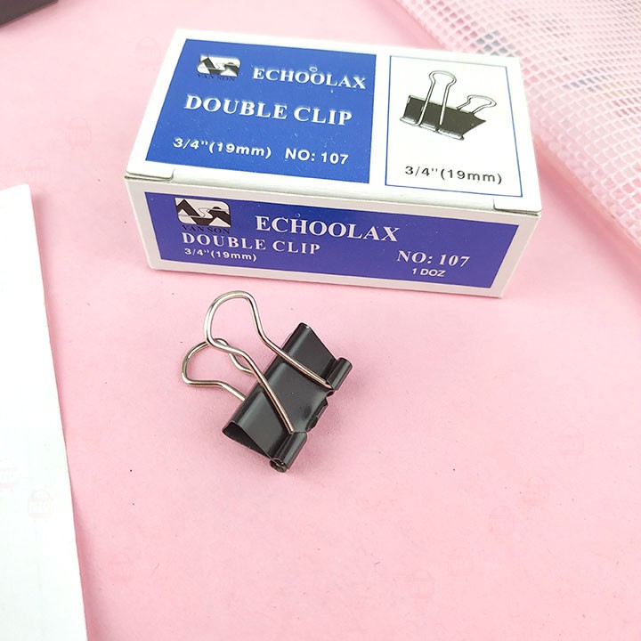 Hộp 12 kẹp bướm ✅ FREESHIP 🚛 Có video thật 🎥 Hộp 12 kẹp bướm giấy tờ nhiều kích thước Echoolax giá rẻ - Phát Huy Hoàng