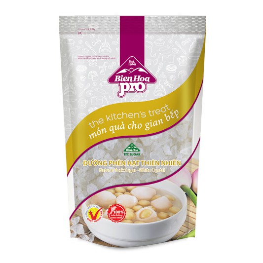 Đường phèn vàng thiên nhiên BH Pro Biên Hòa (gói 500g)