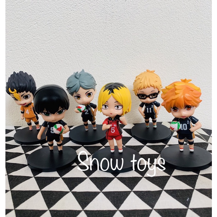 6 mô hình Haikyuu haikyu Vua bóng chuyền Sugawara Koshi Yu Nishinoya Kei Tsukishima Tobio Kageyama Shoyo Hinata Kenmau