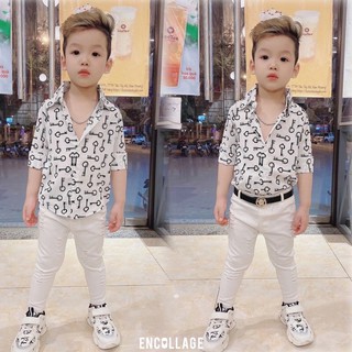 Áo sơ mi lụa cho bé trai