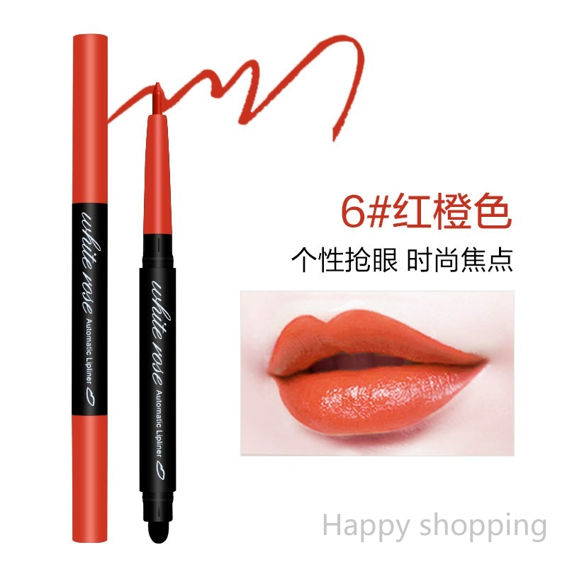 (Hàng Mới Về) Set 6 Chì Kẻ Viền Môi Dưỡng Ẩm Lâu Trôi Kèm Cọ Tiện Dụng | BigBuy360 - bigbuy360.vn