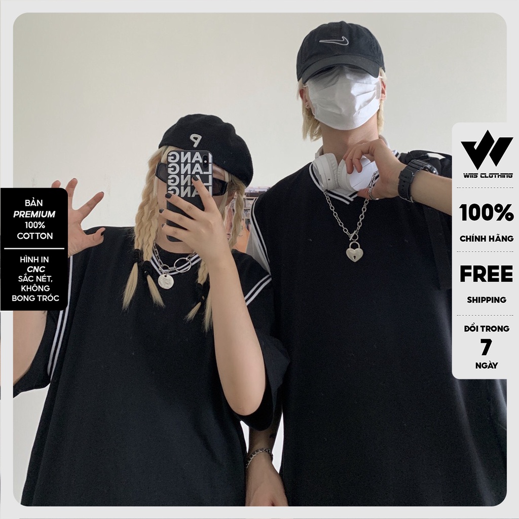 Áo gile unisex WIIS form rộng Gile Basic Tea nam nữ oversize phong cách ulzzang