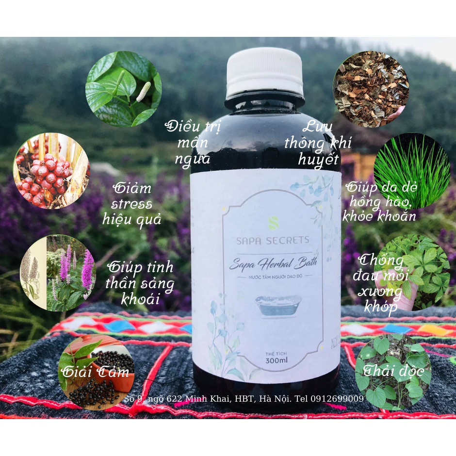 Nước tắm lá Dao Đỏ - 100% từ thiên nhiên 1000ml