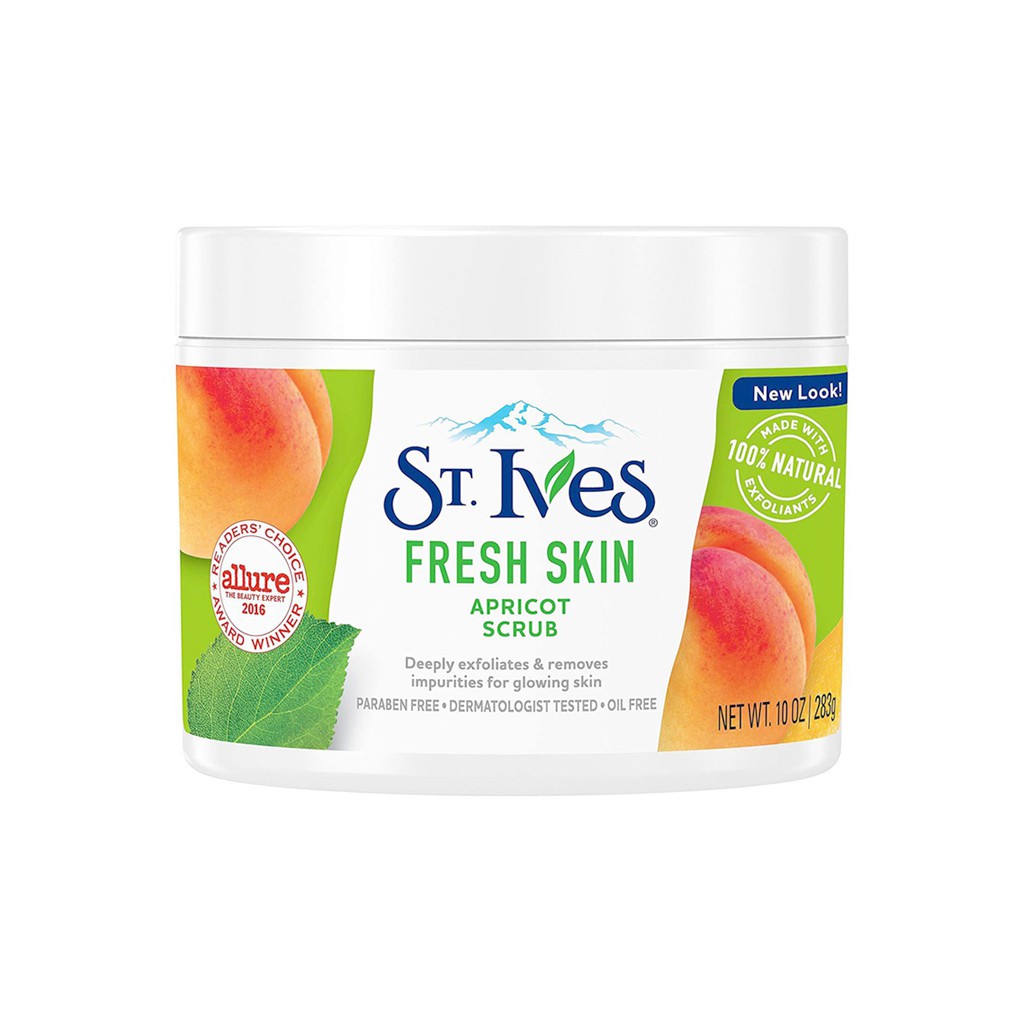 Tẩy Tế Bào Chết St.Ives  FRESH SKIN Apricot Scrub Làm Sạch Sâu, Chống Oxy Hóa 283g - USA Chính Hãng