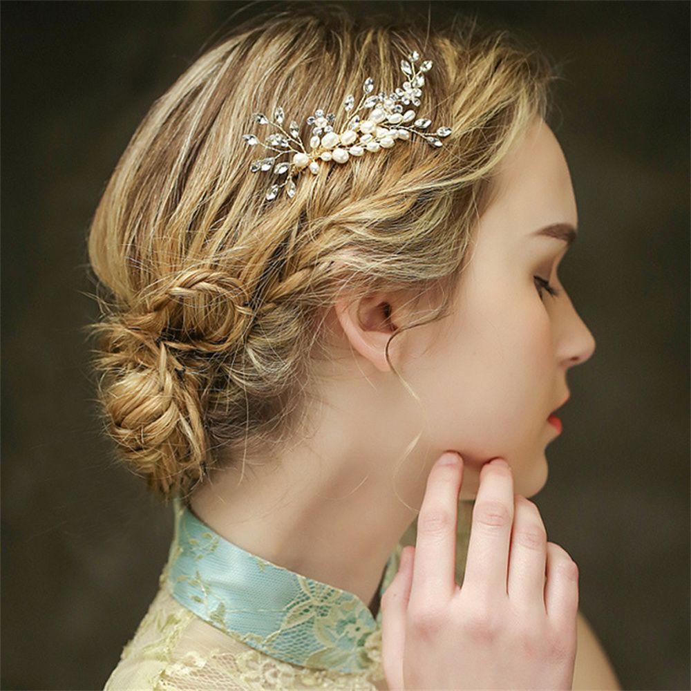 Lược Cài Tóc Cô Dâu Lãng Mạn Sang Trọng|Kẹp Tóc Hình Vương Miện