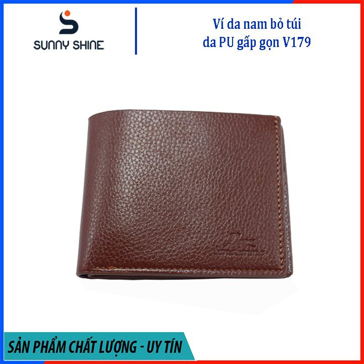 Ví nam mini, ví đựng tiền, thẻ, cmnd dáng ngang gấp gọn bỏ túi V179 ©️