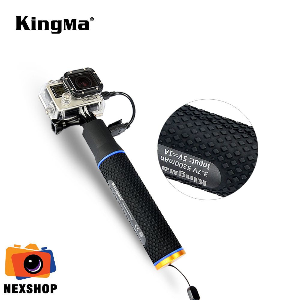 Gậy cầm tay kiêm sạc dự phòng cho Gopro | Nhập khẩu