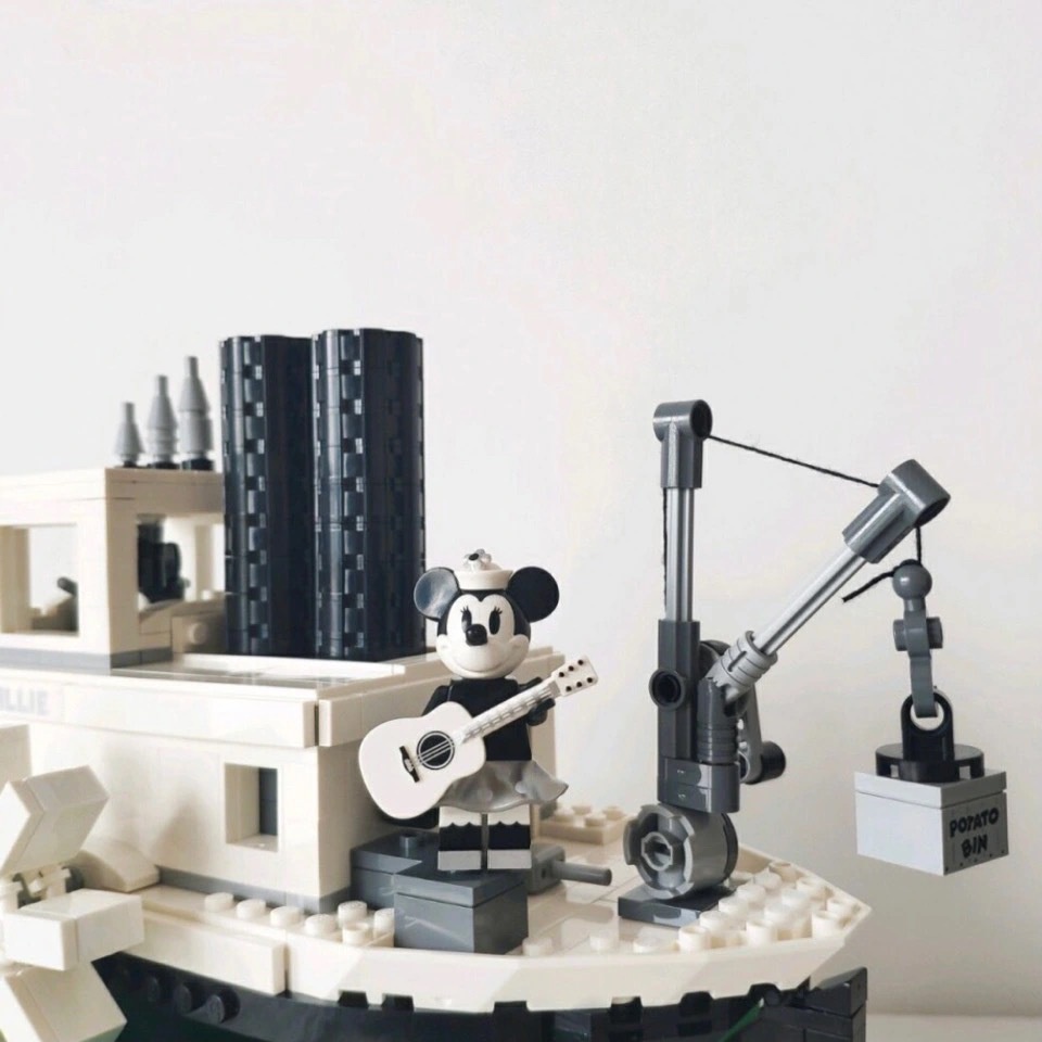 Bộ 842 Miếng|Bộ Đồ Chơi Lắp Ráp Mô Hình Tàu Thuyền Xây Dựng Disney Mickey