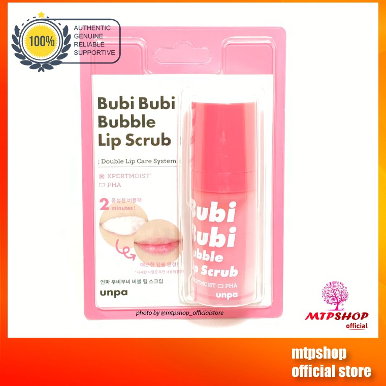 [NEW 2021] Tẩy Tế Bào Chết Môi Sủi Bọt Bubi Bubi Lip by Unpa