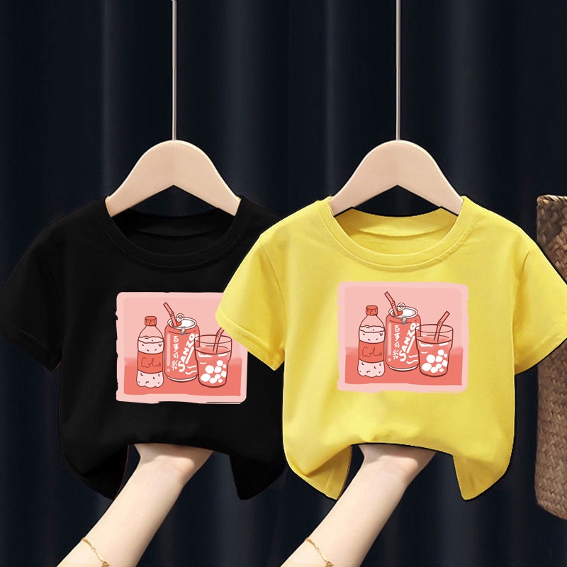 NRVP Áo thun tay ngắn cổ tròn in họa tiết hoạt hình thời trang cho bé 3-11 tuổi