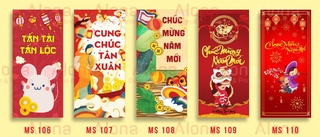  [SIÊU ĐẸP] Combo 50 Bao Lì Xì Tết Mẫu Mới 2021 Giao Nhiều Mẫu