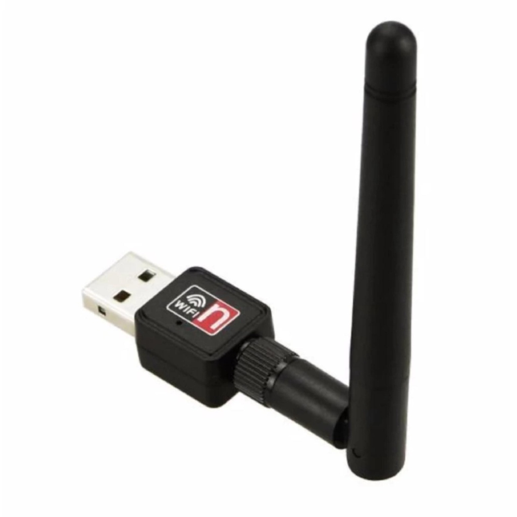 USB thu WIFI chuẩn N có angten cho máy tính, pc, laptop tốc độ cao -dc2381đen