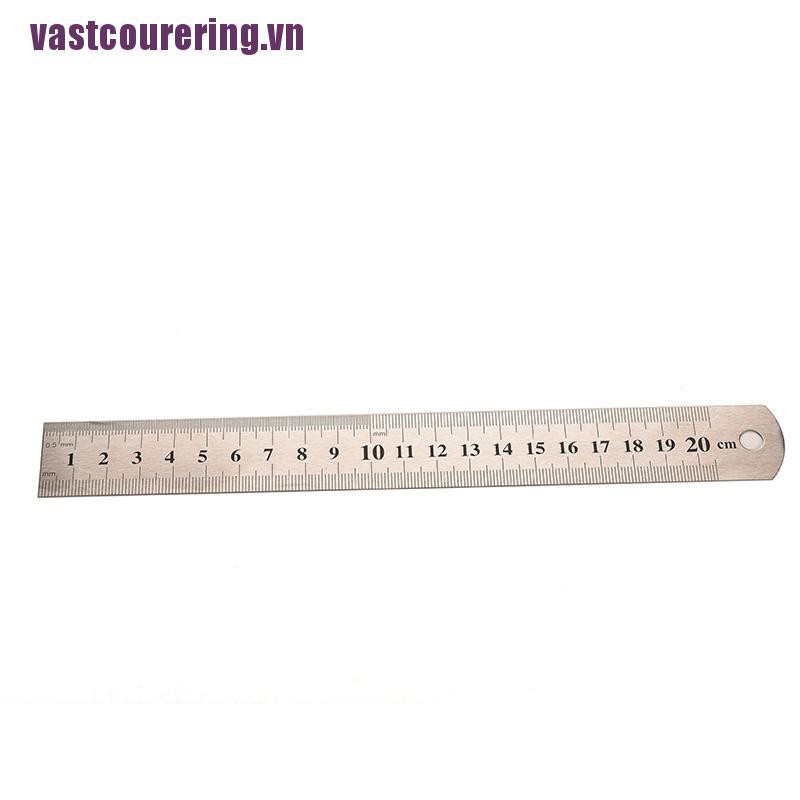 Chuyển Phát Nhanh♥Thước Đo Kim Loại Hai Mặt Độ Chính Xác Cao 20cm
