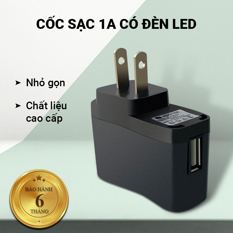 Cốc sạc nhỏ gọn Cát Thái SY-788 tốc độ sạc 1A, thiết kế nhỏ gọn, chất liệu nhựa ABS cao cấp, an toàn, dãi điện áp rộng