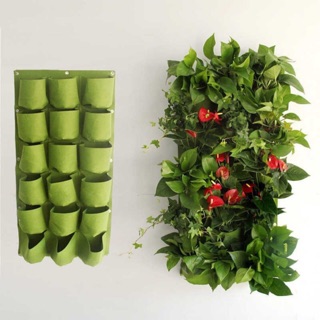 Túi trồng cây cảnh treo tường ở chung cư hoăc vườn 18 lỗ