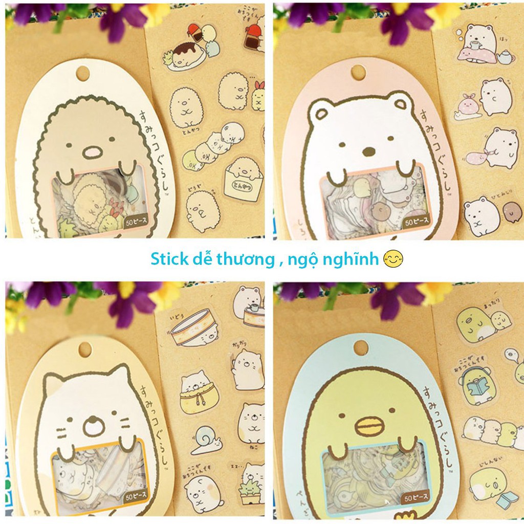 Hộp set 50 sticker decal Nhật Bản hình dán nón bảo hiểm , laptop, xe máy, ô tô