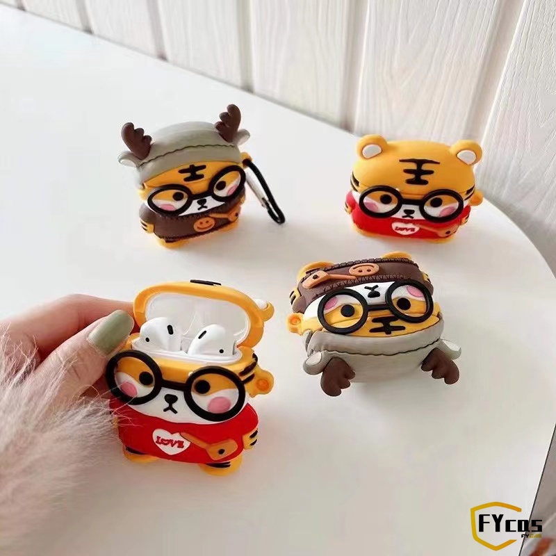 Vỏ Bảo Vệ Hộp Sạc Tai Nghe AirPods 1 2 3 Pro Bluetooth Không Dây Bằng Silicon Mềm Họa Tiết Hoạt Hình 3D Sáng Tạo