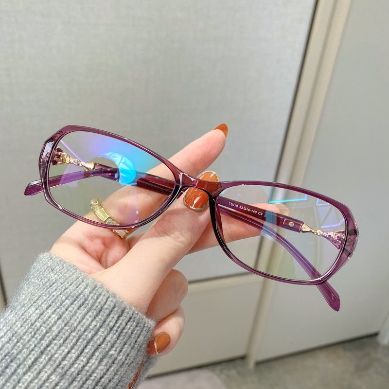 时尚Cận Thị Đôi Mắt Kính Gọng Tròn Siêu Nhẹ Chống Tia Sáng Xanh Chống Tia Bức Xạ Thời Trang Hàn Quốc Thoải Mái Cho Nữ