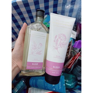 Sữa tắm thư giãn aromatherapy bath & body works - sleep rose lavender.