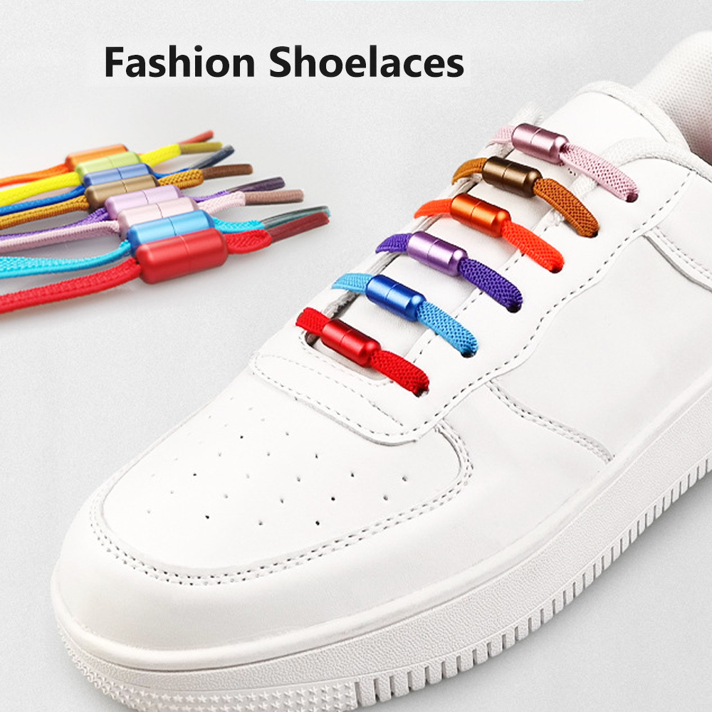 Dây Giày Sneaker Co Giãn Nhiều Màu Sắc Cho Trẻ Em Và Người Lớn