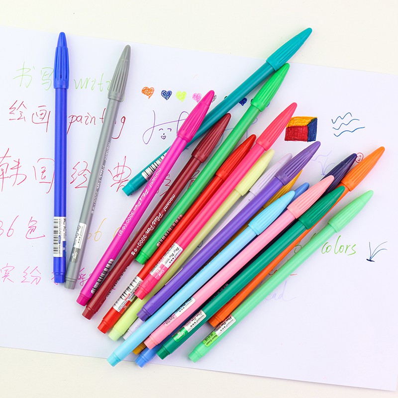 Set 12/ 24/ 36/ 48 bút lông màu ANGEL MARK 3000 ngòi nét nhỏ tiện lợi