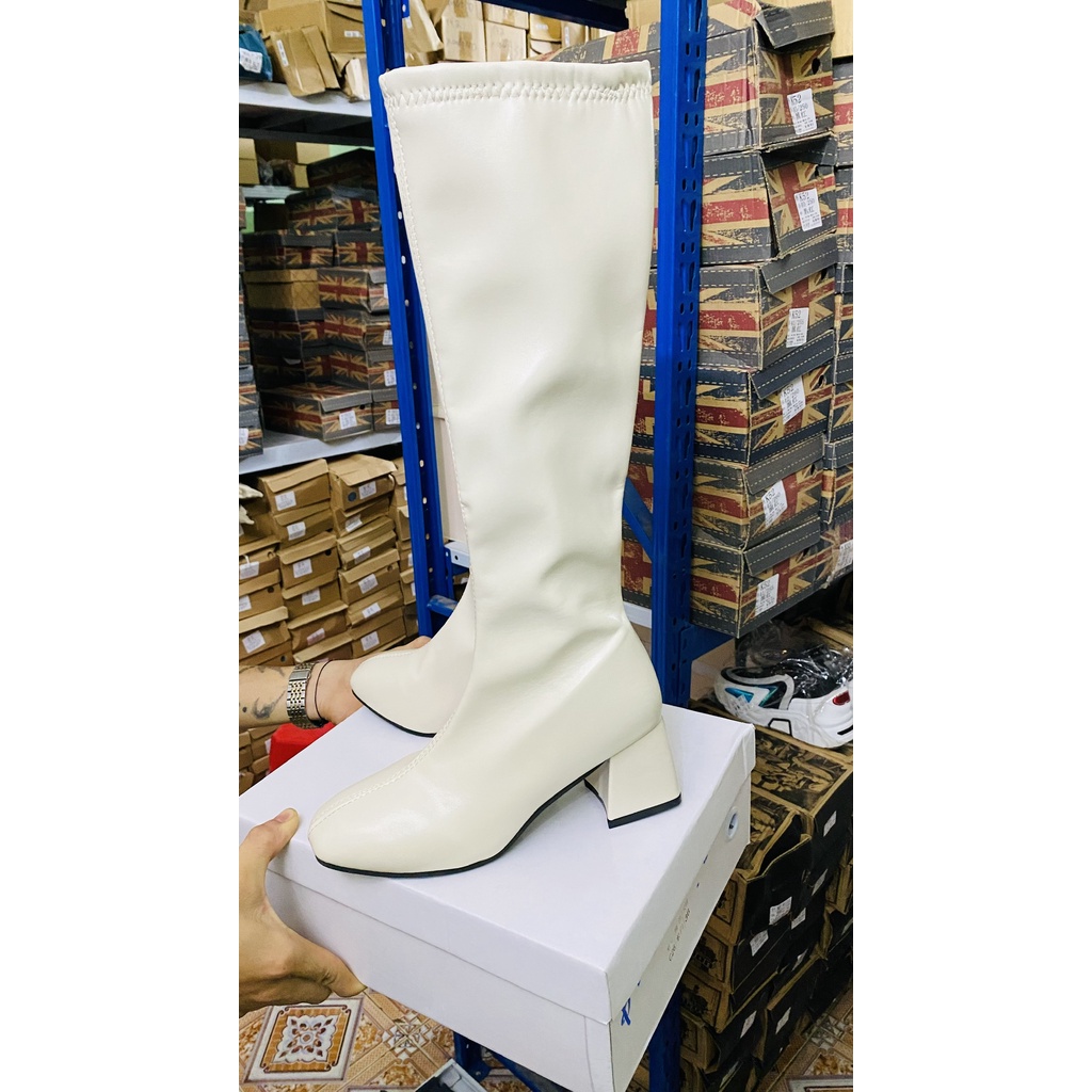 Bốt dài nữ da Hàn Quốc khoá kéo cao cấp sang trọng A37 | BigBuy360 - bigbuy360.vn