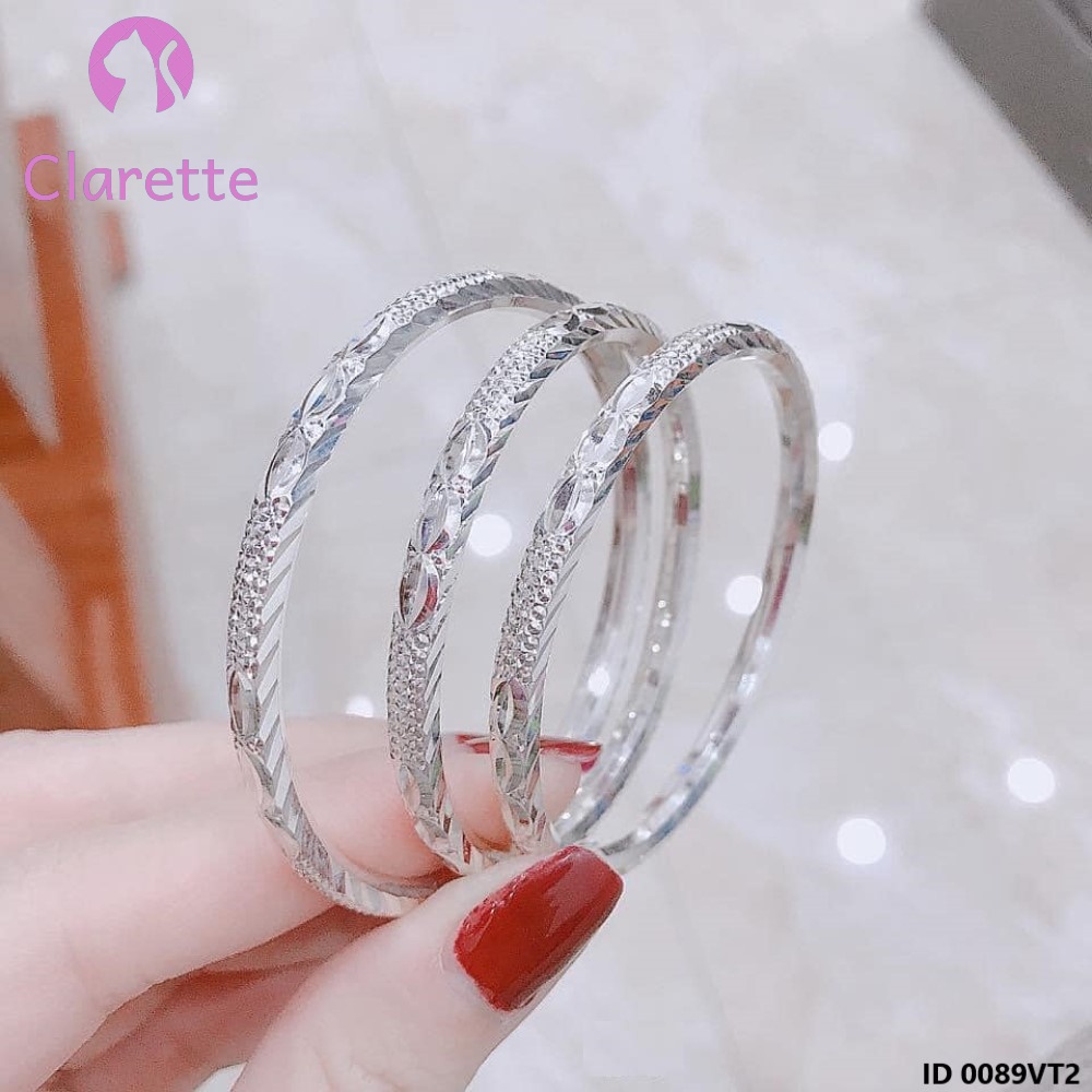 Vòng tay bạc phay Clarette 0089VT