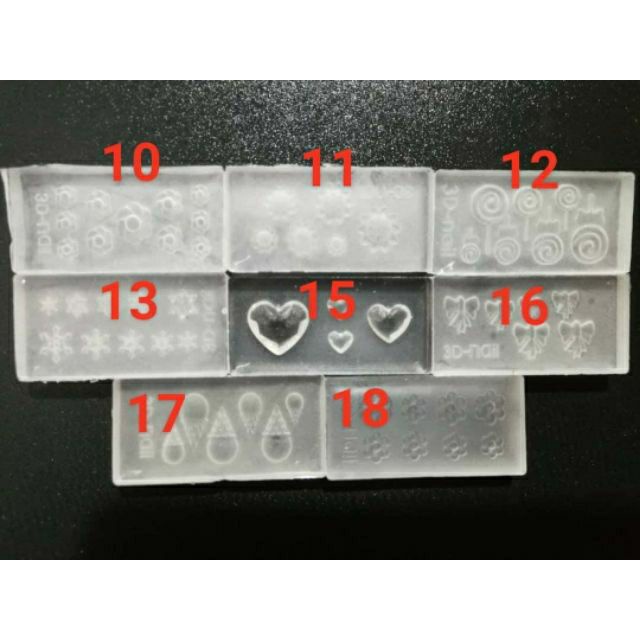 Khuôn hoa từ 38 silicon 2018 hàng hot.... dễ đắp dùng cho cả bột khô bột lưu huỳnh bột nhúng.. chi tiết khuôn cực nét