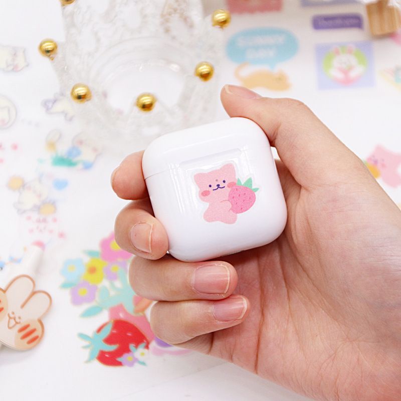 Sét 4 tờ #Sticker Hình Dán Hoạ Tiết Hoạt Hình Trang Trí Sổ Tay Chống Thấm