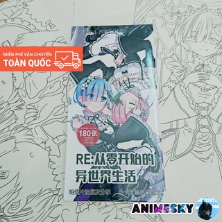 Postcard re: Zero bộ 180 cái - Bưu thiếp Anime