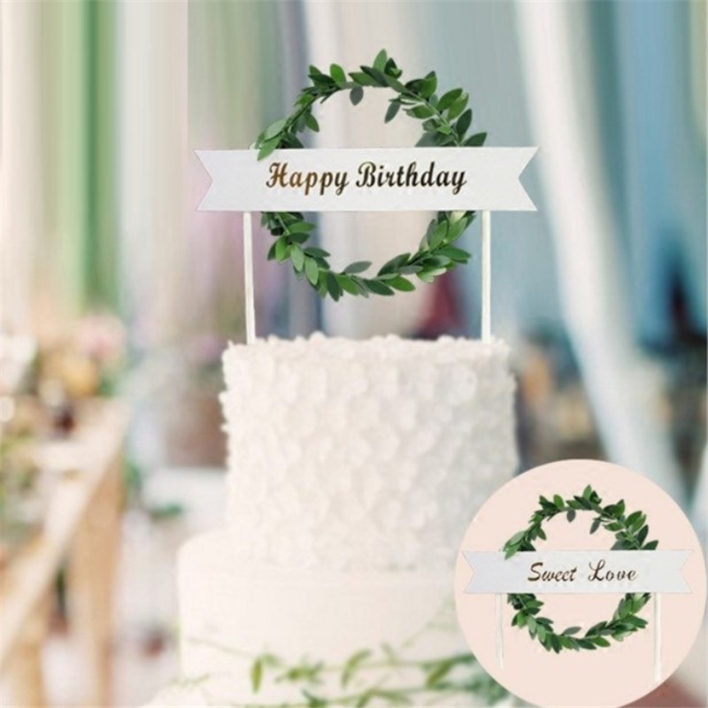 Topper Cắm Trang Trí Bánh Kem Chữ Happy Birthday