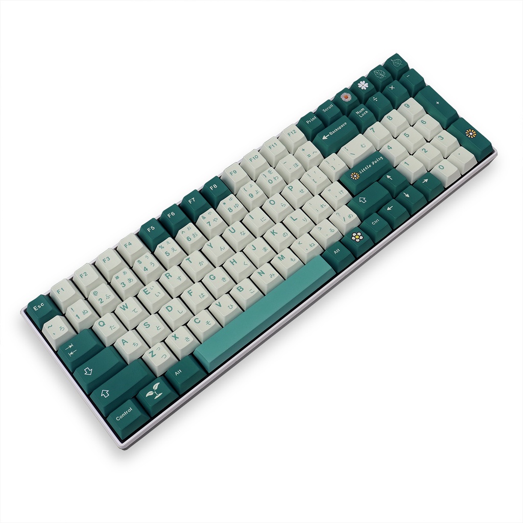 Keycap GMK hoa cúc nhỏ 129 nút in nhiệt cấu hình cherry dành cho bàn phím cơ