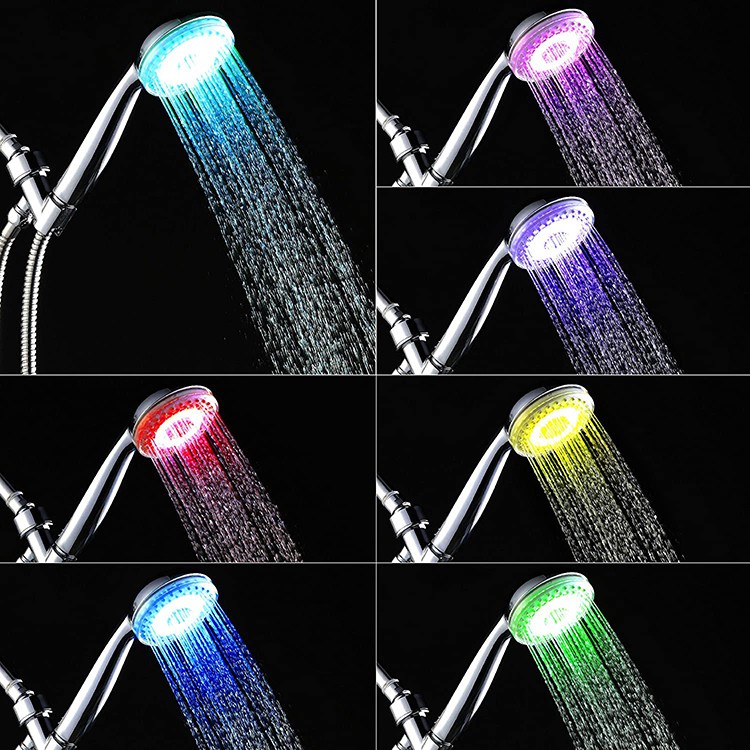 ✱♕Vòi hoa sen tăng áp GADO có đèn led tự động sáng không sử dụng pin