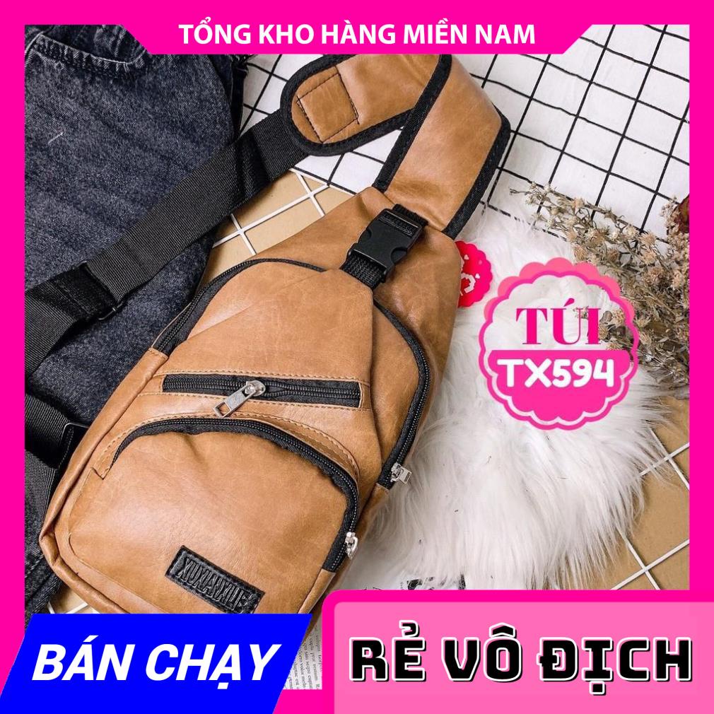 TÚI ĐEO CHÉO DA CHO NAM TX594 ⚡ẢNH THẬT⚡ TÚI CHÉO NAM NỮ