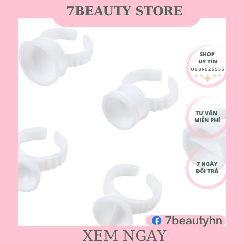 Nhẫn nhựa đựng mực(1 gói/~100c) phun xăm