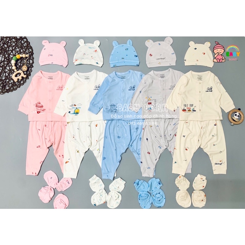 Uala Rogo - Bộ quần áo petit siêu mềm mịn cài thẳng hoạ tiết UR2218