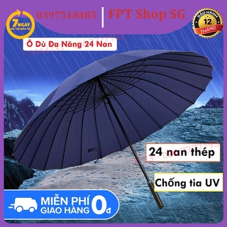 Dù che mưa,Ô siêu to ( ô 24 nan) siêu chắc chắn, Chống lật, chống tia UV đường kính lớn, tán mở ô 130cm-LOAI 1 SIÊU ĐẸP