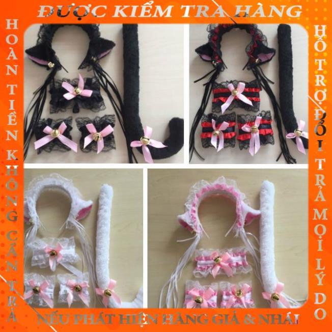 Trang phục cosplay anime tai mèo và đuôi làm quà tặng giáng sinh và tiệc Halloween cao cấp  okhucli | BigBuy360 - bigbuy360.vn