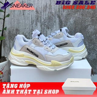 Giày thể thao balen màu trắng size nam nữ