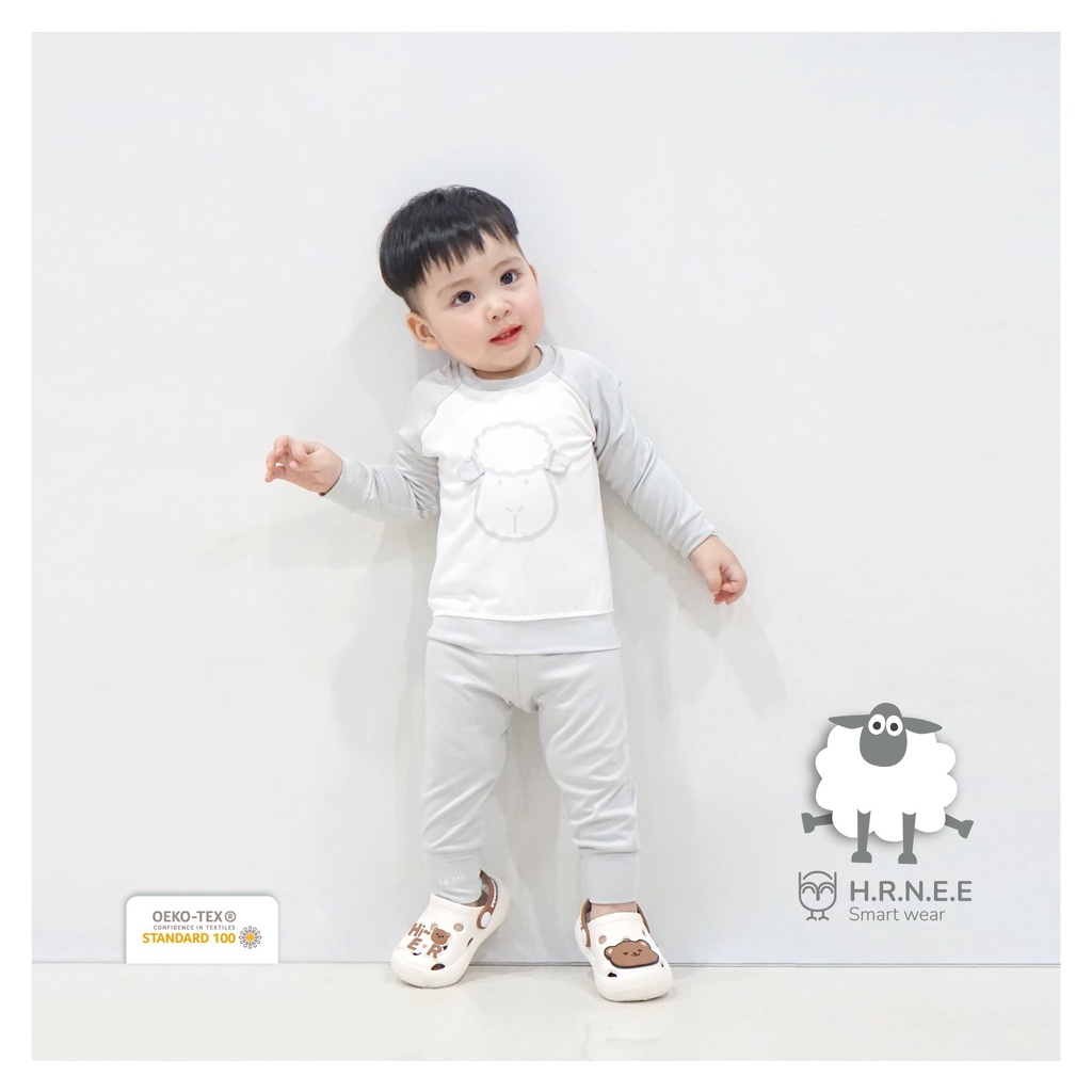 [Chính hãng] Bộ dài tay bo gấu 3D trẻ em Hrnee
